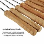 12Pcs Stainless Steel Needles Stick Wood Handle 2