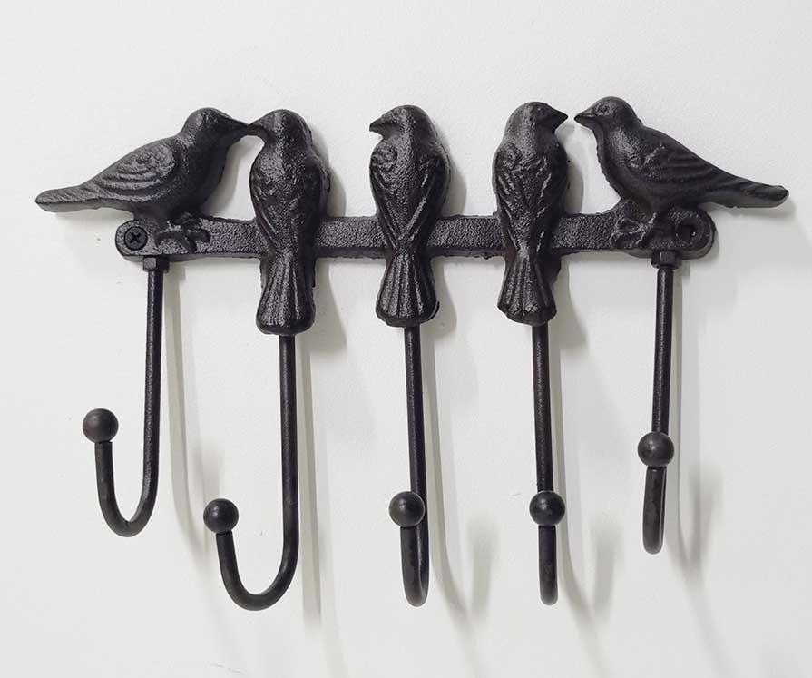 Antique Vintage Animal Cast Iron Bird Wall Hanger Hooks Rack, Decorative  Indoor Outdoor Home Garden Country Farmhouse Garage Rustic Wall Mounted  Hooks