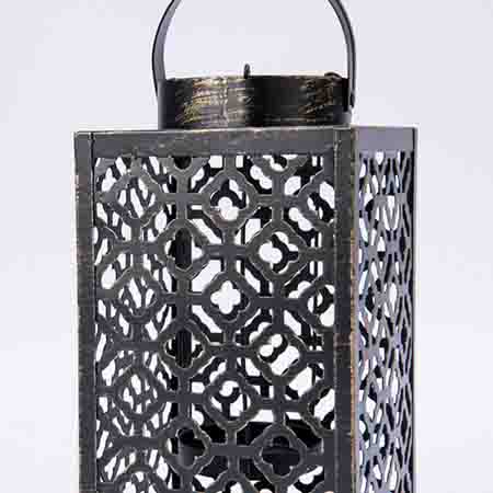 Black Metal Frame Glass Candle Holding Lanterns (B002) – BBQ BRO