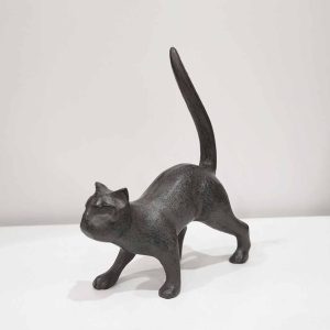 Cast Iron Cat Sculpture 1