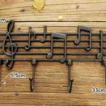 Cast Iron Musical Note 4 Hook 02