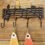 Cast Iron Musical Note 4 Hook 03