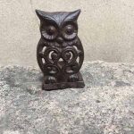 Cast Iron Owl Candle Stand Candle Holder 2