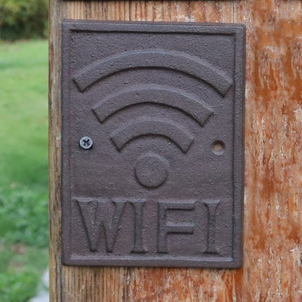 Cast Iron WiFi Sign Plate