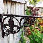 Fleur de Lis Wall Shelf Bracket Brown 04