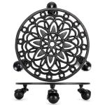 Pot Stand on Wheels Black 02