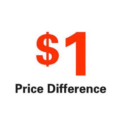 1 price difference