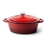 28cm oval enamel pot 01 WS