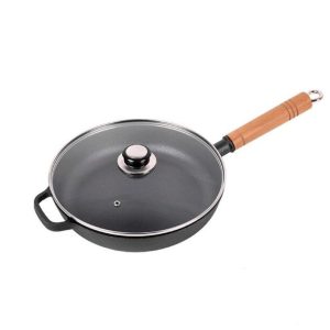 29cm cast iron fring pan with lid 1