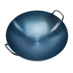carbon steel double ear wok seasoned 2