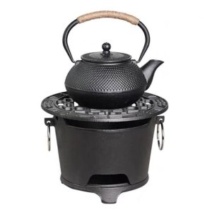 cast iron and teapot set 1